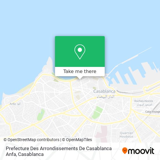 Prefecture Des Arrondissements De Casablanca Anfa map
