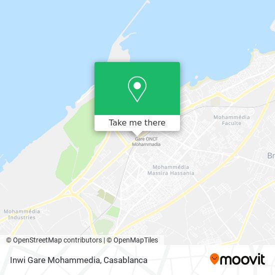 Inwi Gare Mohammedia map