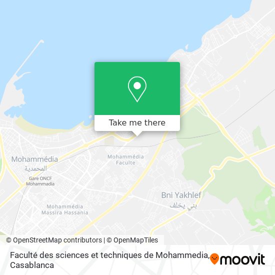 Faculté des sciences et techniques de Mohammedia map