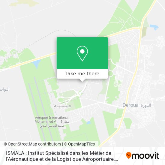 ISMALA : Institut Spécialisé dans les Métier de l'Aéronautique et de la Logistique Aéroportuaire map