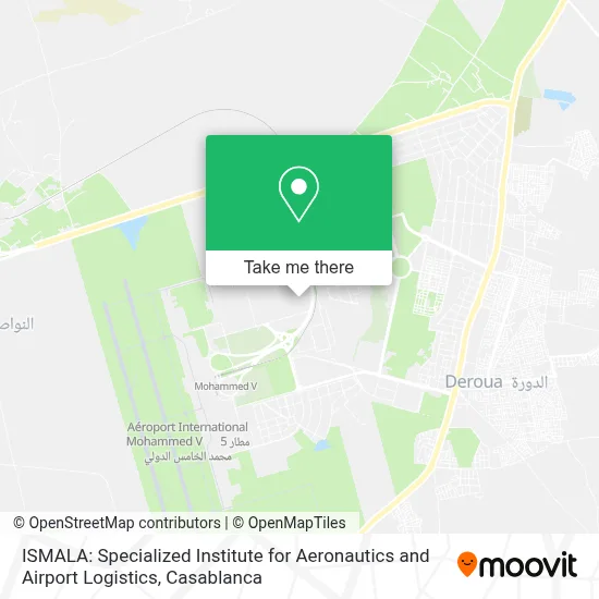 ISMALA: Specialized Institute for Aeronautics and Airport Logistics map