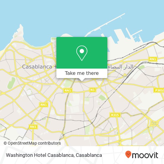 Washington Hotel Casablanca map