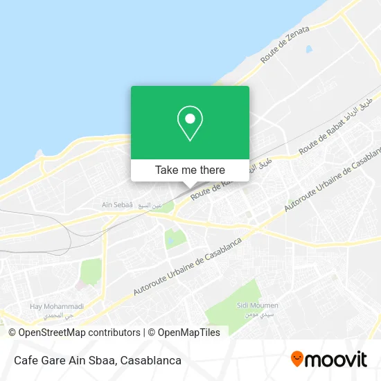 Cafe Gare Ain Sbaa map