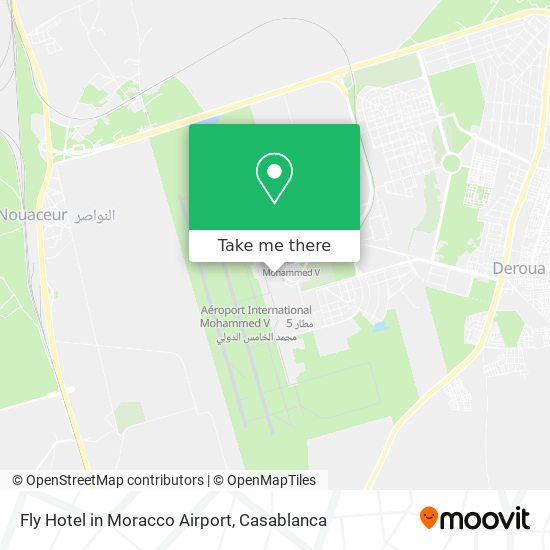 Fly Hotel in Moracco Airport map