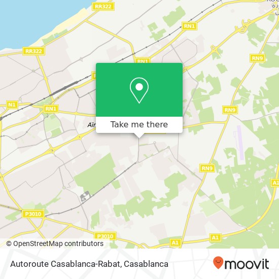 Autoroute Casablanca-Rabat map