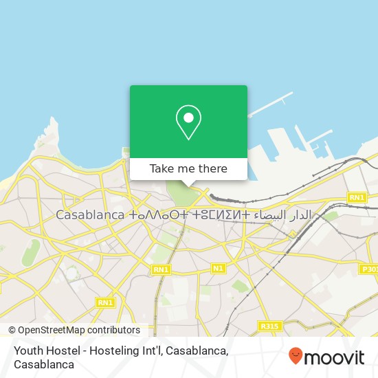 Youth Hostel - Hosteling Int'l, Casablanca map