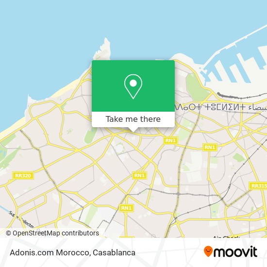 Adonis.com Morocco map