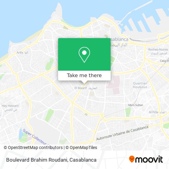 Boulevard Brahim Roudani map