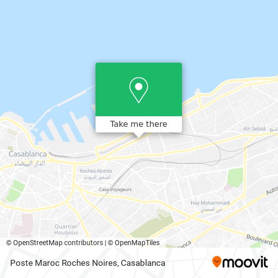 Poste Maroc Roches Noires map