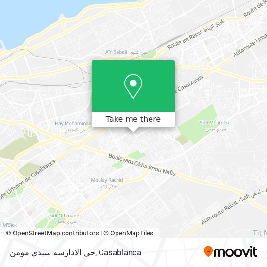 حي الادارسه سيدي مومن map