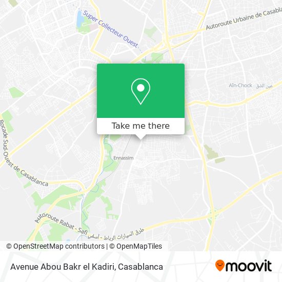 Avenue Abou Bakr el Kadiri map