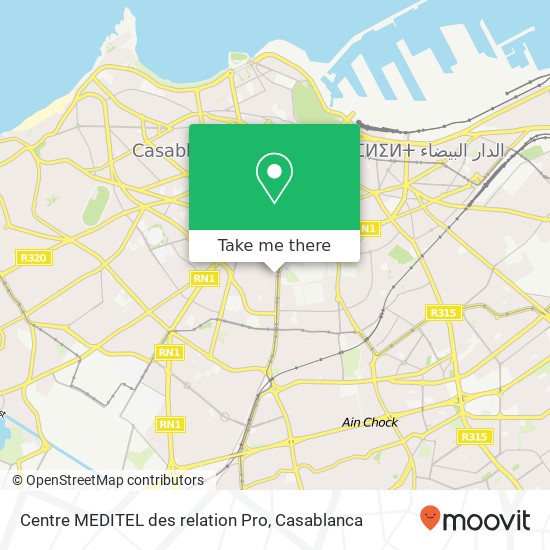 Centre MEDITEL des relation Pro map