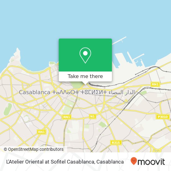 L'Atelier Oriental at Sofitel Casablanca map