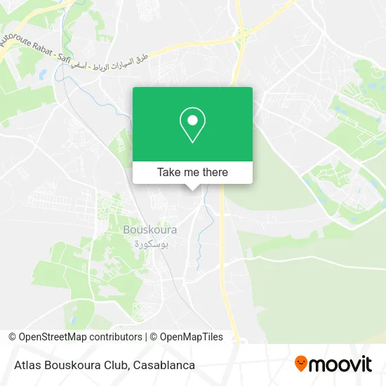 Atlas Bouskoura Club map