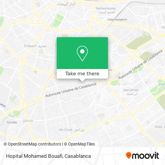 Hopital Mohamed Bouafi map