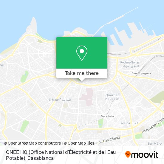 ONEE HQ (Office National d'Électricité et de l'Eau Potable) map