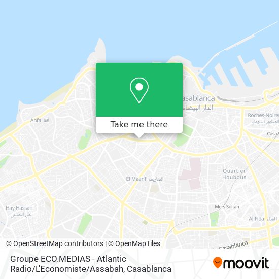 Groupe ECO.MEDIAS - Atlantic Radio / L'Economiste / Assabah map