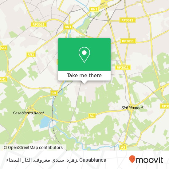 زهرة, سيدي معروف, الدار البيضاء map