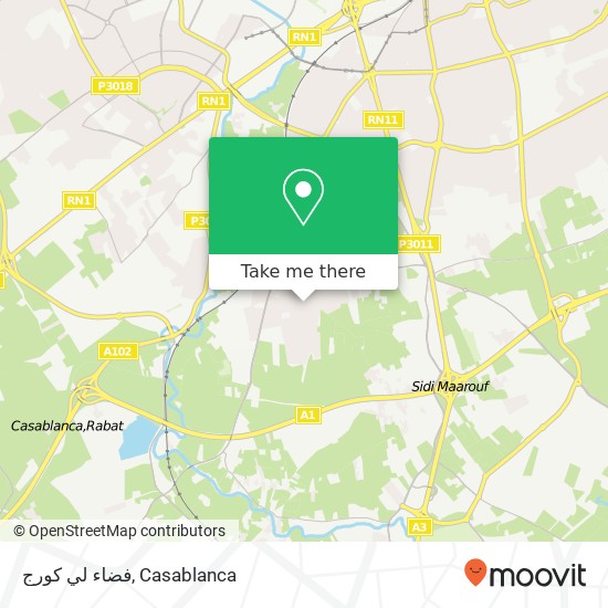 فضاء لي كورج, سيدي معروف, الدار البيضاء map