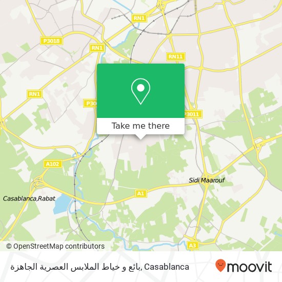 بائع و خياط الملابس العصرية الجاهزة, سيدي معروف, الدار البيضاء map