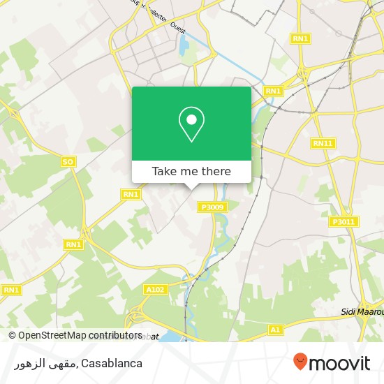 مقهى الزهور, ليساسفة, الدار البيضاء map