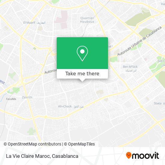 La Vie Claire Maroc map