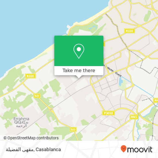 مقهى الفضيلة, الحي الحسني, الدار البيضاء map