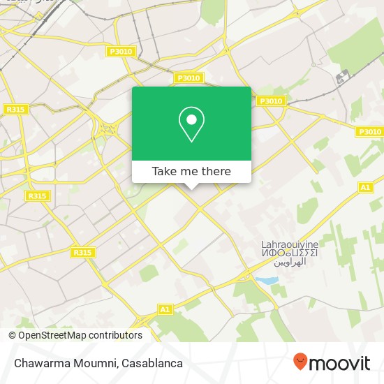 Chawarma Moumni, زنقة السفير علال بن محمد سيدي عثمان, الدار البيضاء map