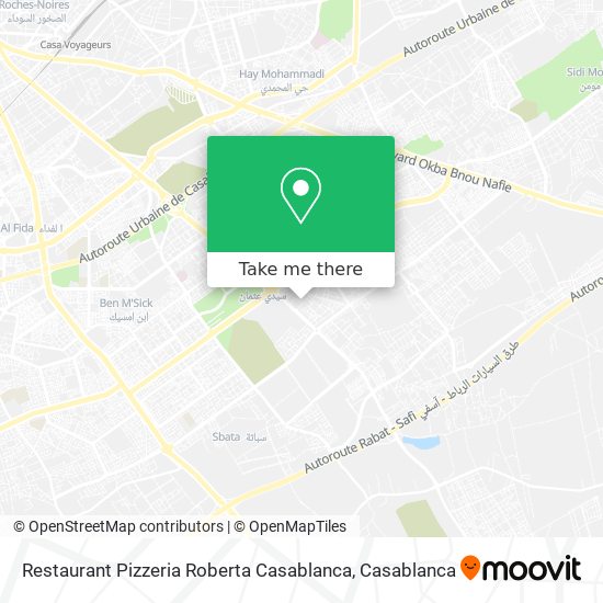 Restaurant Pizzeria Roberta Casablanca map
