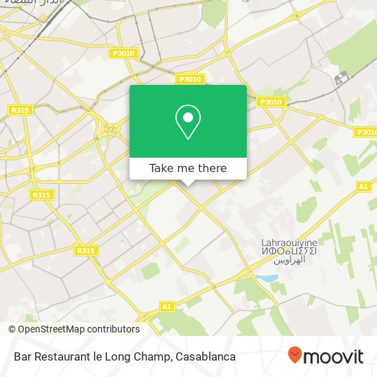 Bar Restaurant le Long Champ, زنقة ر سيدي عثمان, الدار البيضاء map