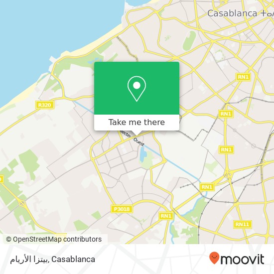 بيتزا الأريام, شارع واد لو الحي الحسني, الدار البيضاء map