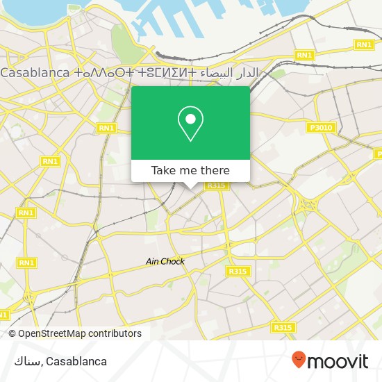 سناك, زنقة بني مكيلد الفداء, الدار البيضاء map