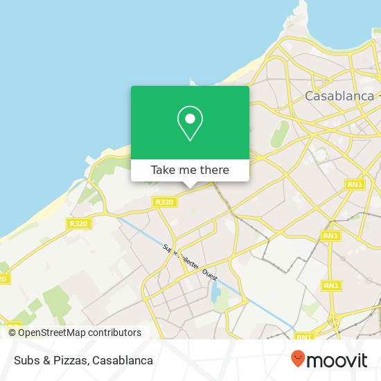 Subs & Pizzas, شارع عبد الهادي بوطالب أنفا, الدار البيضاء map