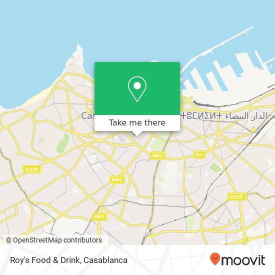 Roy's Food & Drink, سيدي بليوط, الدار البيضاء map