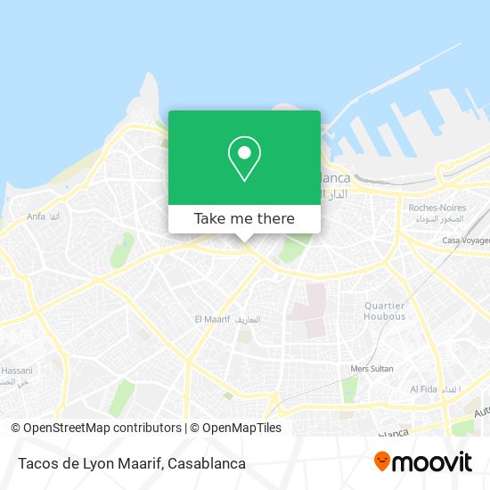 Tacos de Lyon Maarif map