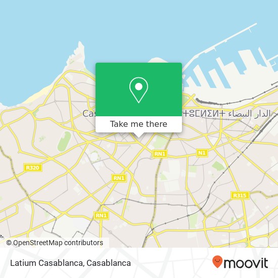 Latium Casablanca, 35 Rue Franche Comté سيدي بليوط, الدار البيضاء map