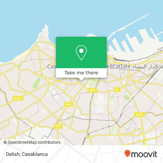 Delish, زنقة التيوفيل كوتيي سيدي بليوط, الدار البيضاء map