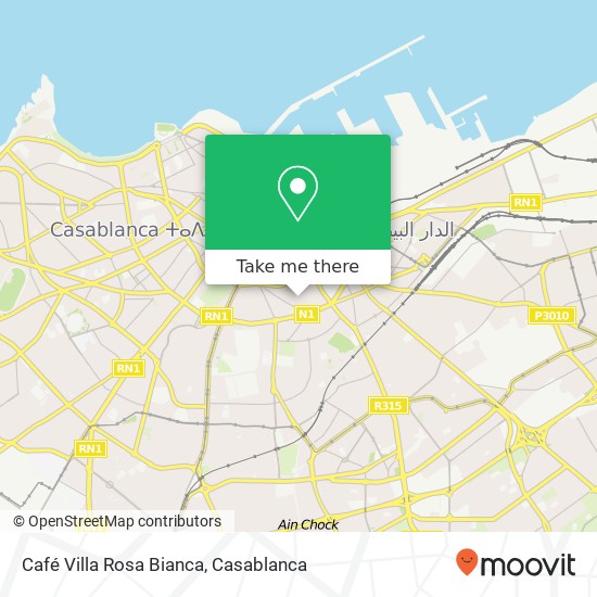 Café Villa Rosa Bianca, شارع الحرية سيدي بليوط, الدار البيضاء map