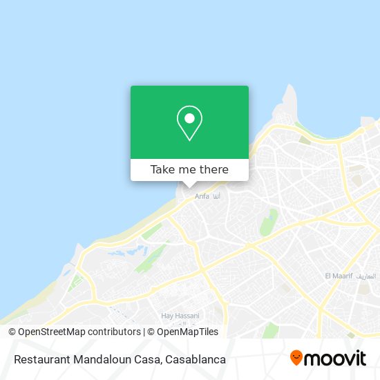 Restaurant Mandaloun Casa map