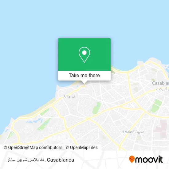 أنفا بلاص شوبين سانتر map