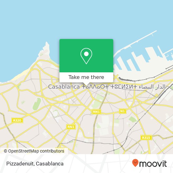 Pizzadenuit, شارع مولاي يوسف سيدي بليوط, الدار البيضاء map
