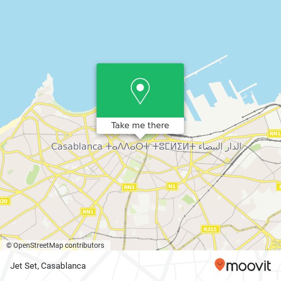 Jet Set, زنقة الطاهر العلوي المدينة القديمة سيدي بليوط, الدار البيضاء map