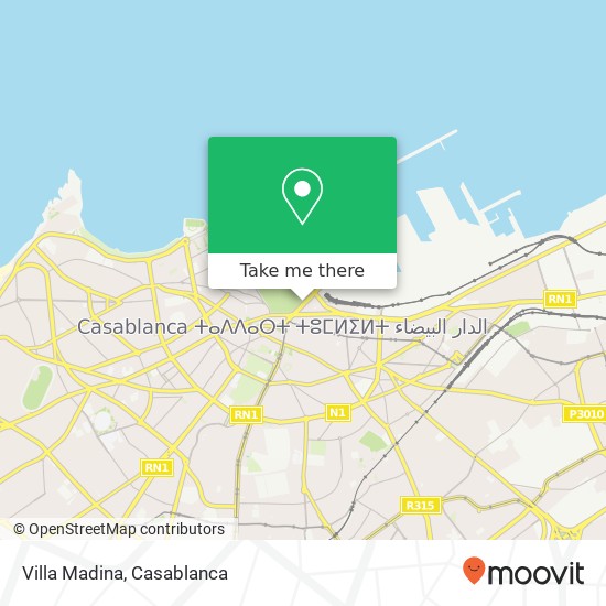 Villa Madina, شارع فيليكس هوفوي بوانيي سيدي بليوط, الدار البيضاء map