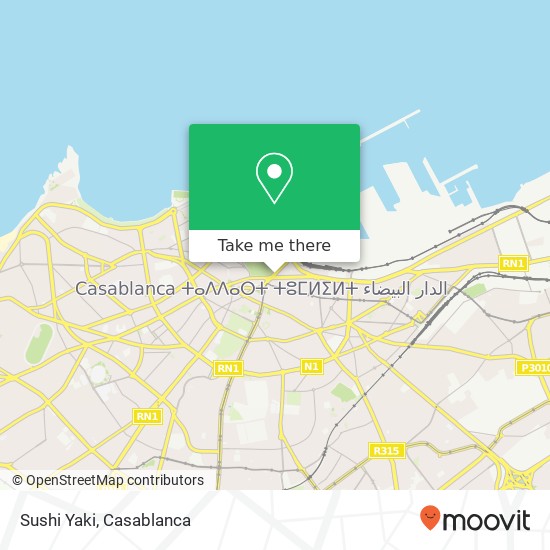 Sushi Yaki, شارع فيليكس هوفوي بوانيي سيدي بليوط, الدار البيضاء map