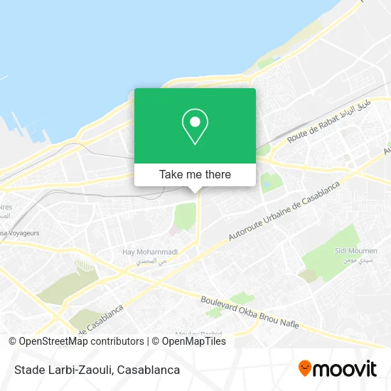Stade Larbi-Zaouli map