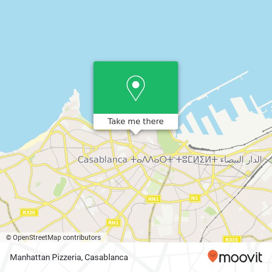 Manhattan Pizzeria, زنقة الباب سيدي بليوط, الدار البيضاء map