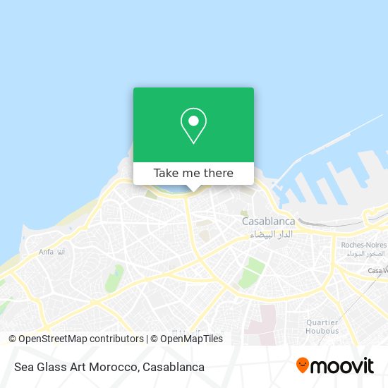 Sea Glass Art Morocco map