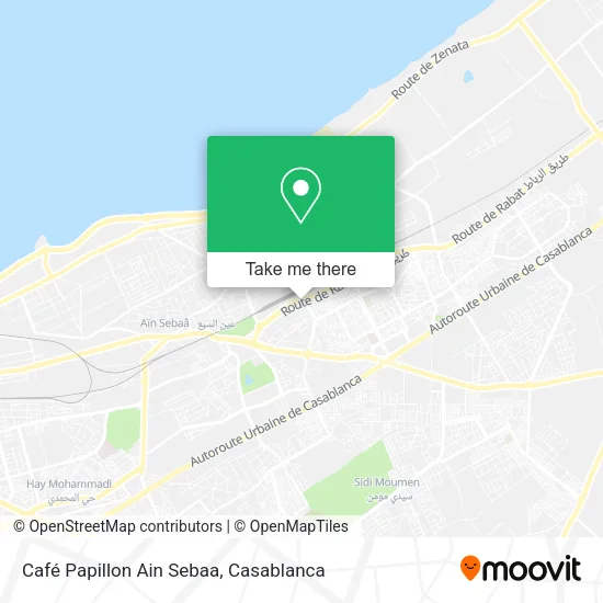Café Papillon Ain Sebaa map