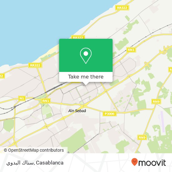 سناك البدوي, سيدي البرنوصي, الدار البيضاء map