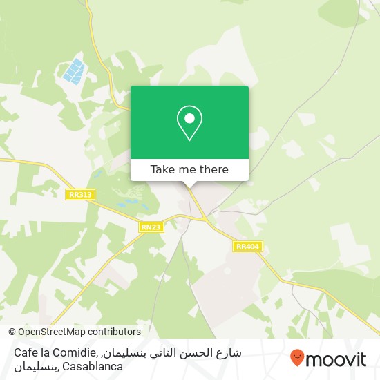 Cafe la Comidie, شارع الحسن الثاني بنسليمان, بنسليمان map